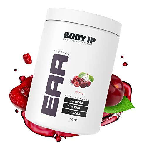 BODY IP Perfect EAA | Cherry | essentielle Aminosäuren für den Muskelaufbau | hochdosiert | enthält alle EAAs, SEAA und BCAAs | vegan und laktosefrei | 20 Portionen | 500g | Made in Germany Cover