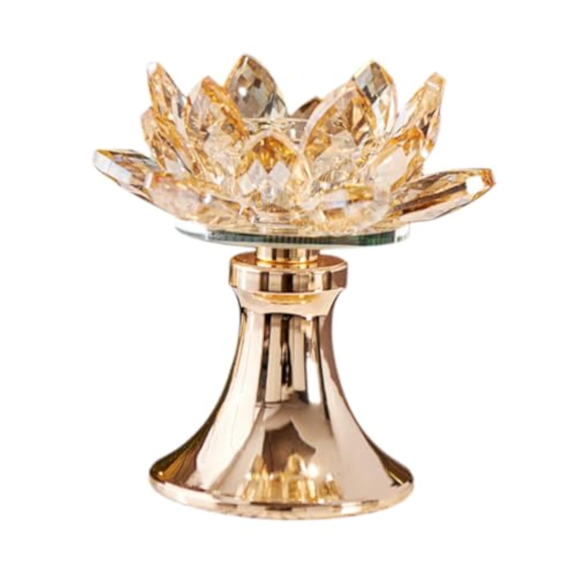 Decorative Lotus Candle Holder Figurine Candelabra
