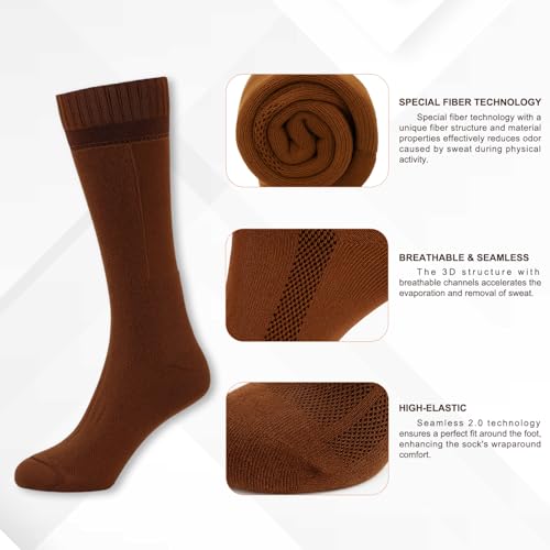 Men's Hiking Socks, Tactical Boot for Men, Over-the-Calf Work Boot Socks, Army Colors3