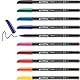 edding 1200 Fasermaler fein - schwarz rot blau grün gelb orange braun violett pink hellblau - Set mit 10 leuchtenden Farben - Rundspitze 1 mm - Filzstift zum Zeichnen und Schreiben - Schule, Mandala