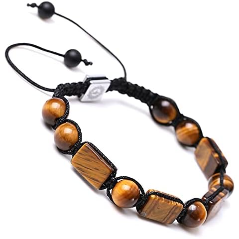 QVVWOPQ 7 Chakra Adjustable Stretch Bracelets (Tiger Eye) Cover