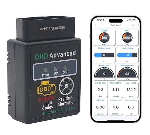 Image of DPRO New & Advanced OBD Bluetooth Auto Scanner OBDII 2 Car ELM 327 Diagnostic Tool Scanner Interface Supports All OBD2 Protocols of Indian Cars Bike Easy ECU Connection BS6