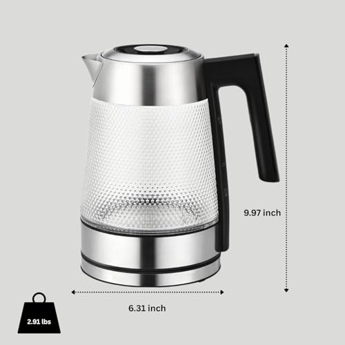 Hervidor Eléctrico de Vidrio 1.8L Alpine Cuisine 1100W miniatura 5