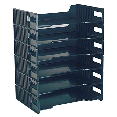 Innovative Storage Designs Stackable Letter Trays, Black, Pack Of 6 #TOP1