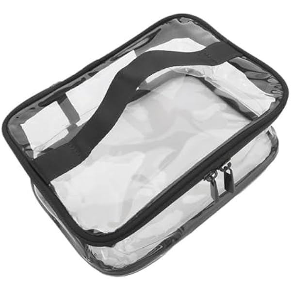 Przezroczyste kosmetyczki, Kosmetyczka damska PCV Wielokolorowa 1/2 szt(Black,2 pcs)
