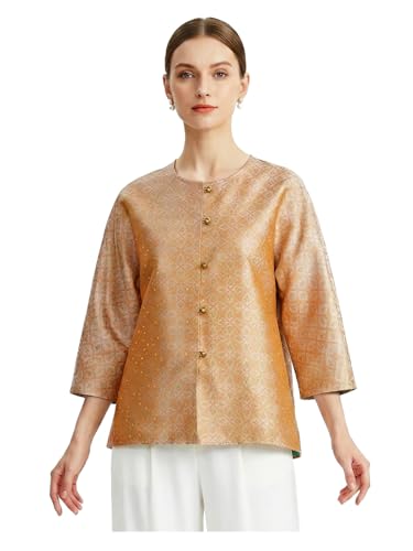 Veste réversible HangErFeng en soie avec manches sans couture et coupe H élégante