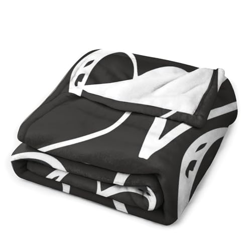 Couverture Polaire Cœur Noir Douce et Chaude Format 150×200cm