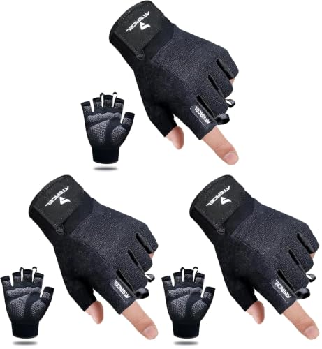 Image of ATERCEL Workout Gloves for Men and Women, Exercise Gloves for Weight Lifting, Cycling, Gym, Training, Breathable and Snug fit