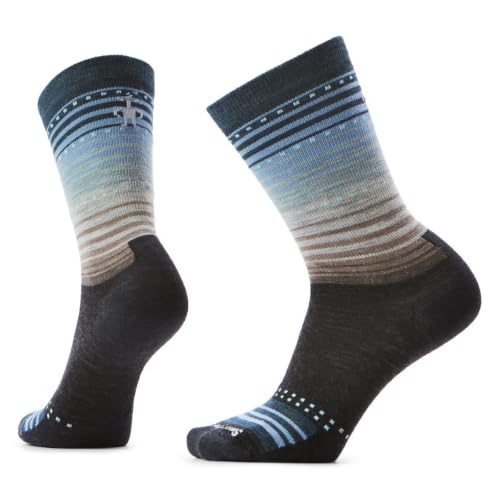 Smartwool Unisex Everyday Stitch Stripe Crew Charcoal/Ash Medium