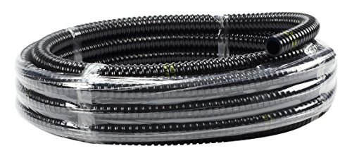 Aquascape Kink-Free Flexible Pipe for Pond, Pump, Filtration & Waterfall, 1-1/4" x 25', Black | 94000