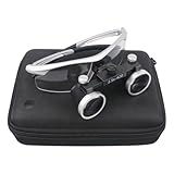 KRQDBCZ Dentallupe, Dentallupen, binokulare Lupe, tragbare Lupe - 2,5X - Arbeitsabstand: 440-540 mm / 3,5X - Arbeitsabstand: 320-420 mm 2,5-Schwarz (Silver 2.5)