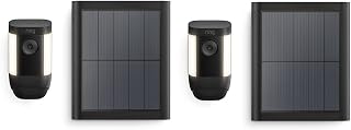 Ring Spotlight Cam Pro Solar by Amazon | 1080p HD Video with HDR, 3D Motion Detection, Bird's Eye View, LED Spotlights, DIY installation | 2 Cameras