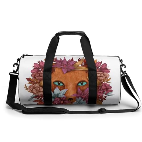 Sac week-end duffel bag Fleur De Renard, grand sac de sport pour ranger toutes vos affaires
