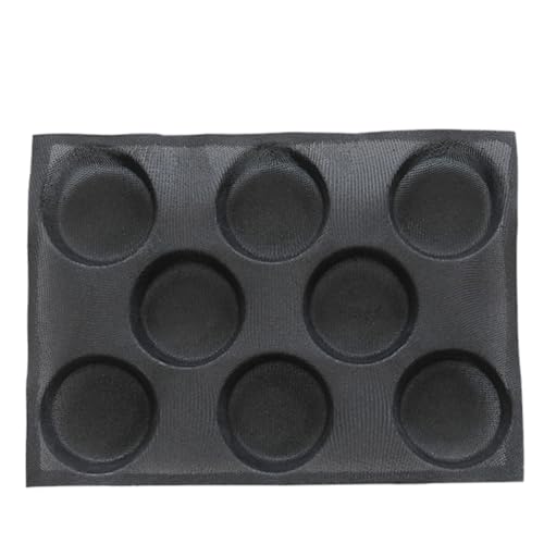 IMUSINICE Molde Antiadherente Negro de Silicona para Hacer Pan y Hamburguesas y Apto para Horno y Horneado Adecuado para Repostería Casera