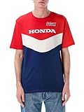honda gp 50 rosso T-shirt della collezione ufficiale Honda HRC Racing. Base rossa e blu con logo Honda e inserto a V bianco sul fronte. Retro di colore rosso e loghi Honda HRC stampati. Composizione: 100% cotone.