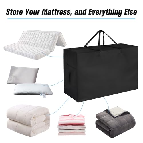 Image of Tri Folding Mattress Storage Bag, Foldable Memory Foam Mattress Case, Carry Case for Tri-Fold Guest Bed Mattresses Fits 4-6 Inch Twin XL Mattresses(Mattresss NOT Included)-40 inch L x 18 inch W x 27 inch H