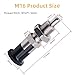 2PCS Stainless Stee Push Fit Ball Nose Spring Plunger, Spring Knob Plunger Self Locking Spring Indexing Plunger Hand Retractable Spring Plunger Pin Tool for Industrial Equipment (M16)