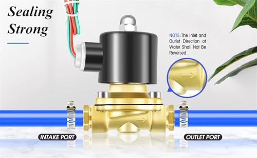 Électrovanne d'eau 12V 220V multi-tension normalement fermée pour grand débit - 6