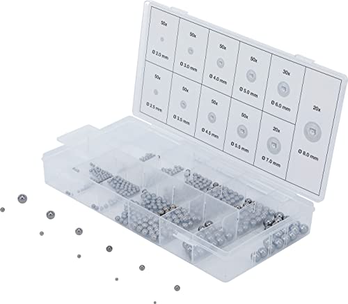 BGS 6853 | Assortiment de billes d’acier | 470 pièces