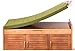 jHuanic Cuscino per panca a 2 o 3 posti, 100/120/150 cm, cuscino per panca da giardino, altalena, patio, cucina (100 x 35 x 3 cm, verde)