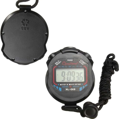 Chronomètre Mini avec chronographe numérique pour Sport, étanche avec Temps partiel et Total – Image 3