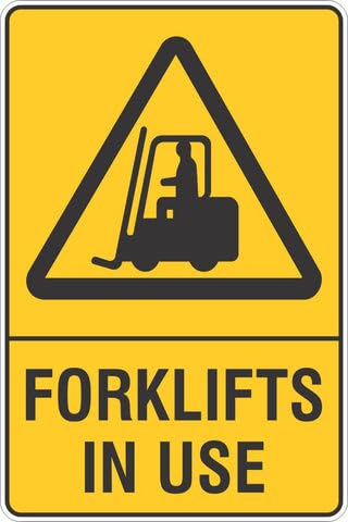 Forklifts In Use Safety Sign 8x12 Metal Tin Sign Garage Man Cave Wall Decor