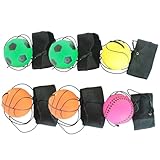 NOLITOY 6個 手首リターンボール 弾力性ラバートスボール スポーツ反射神経トレーニング用手首運動 から大人まで対応