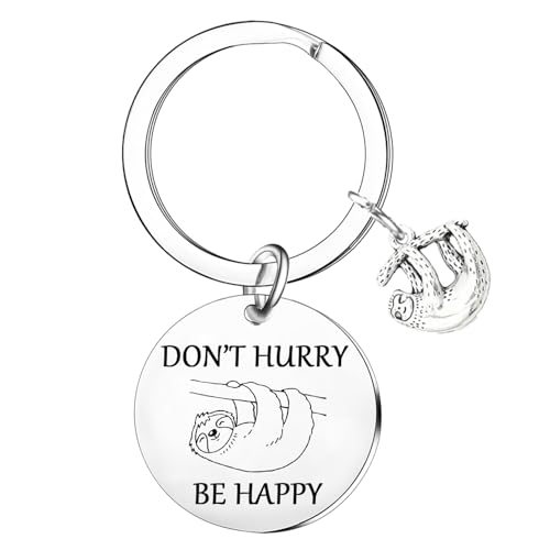 Tihnvk Sloth Keyring Sloth Lovers Gift Funny Sloth Gifts for Women Men Animal Keychain For Friend Sister Christmas Birthday Gifts for Sloth Lovers