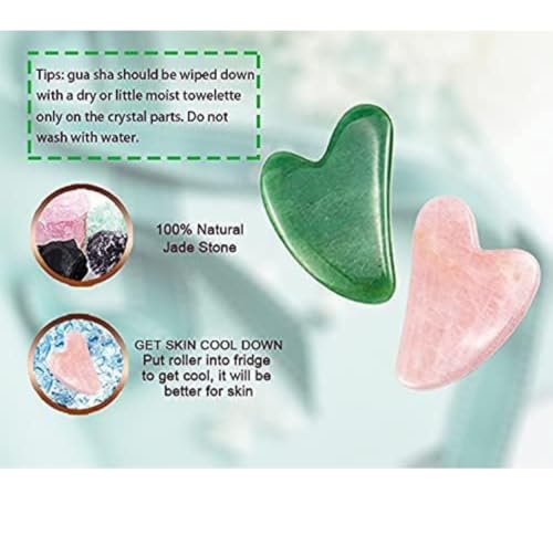 Image of Green Stone Massage Stone - Heart Shaped Healing Crystal for Relaxation, Reiki, Energy Balancing, Chakra Healing, and Spiritual Wellness