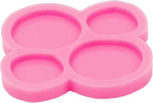 Miniatura 3 de Angel Wings Molde circular irregular brillante de 1.0 in y 1.4 in, molde redondo irregular para manualidades, aretes, llavero, resina de silicona,