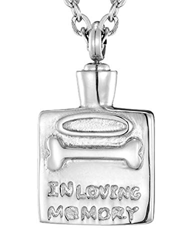 Bijoux personnalisés pendentif en acier inoxydable cube urne chien urnes chaîne holder ash exclus pour animaux de compagnie des êtres humains