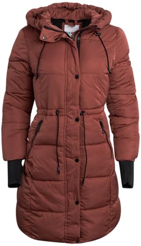 Steve Madden Womens Winter Coat - Insulated Long Hooded Quilted Parka Puffer Jacket - Warm Winter Jacket for Women2