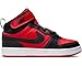 Nike Little Kid's Court Borough Mid 2 Shoes, University Red/Black-White, 13C