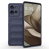 BORYA Cover per Motorola Edge 50 Neo, Antiurto Morbida Silicone TPU Bumper Custodia, Durevole Anticaduta Progettazione dell'airbag Ultra Sottile Leggero Case, Blu scuro