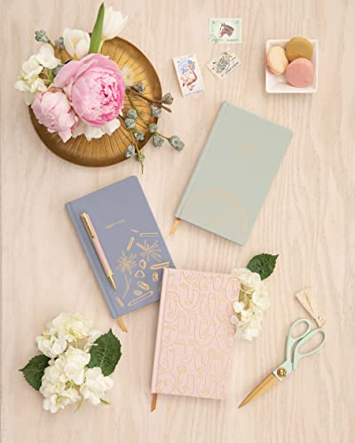 DesignWorks Ink Cloth Hardcover Journal (5.125 x 8.25), Blush - Faces, 5.125" x 8.25" - Image 3