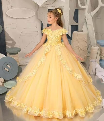 Flower Girl Dress Off Shoulder First Communion Dress for Girls Party Pageant Dresses Ball Gown2