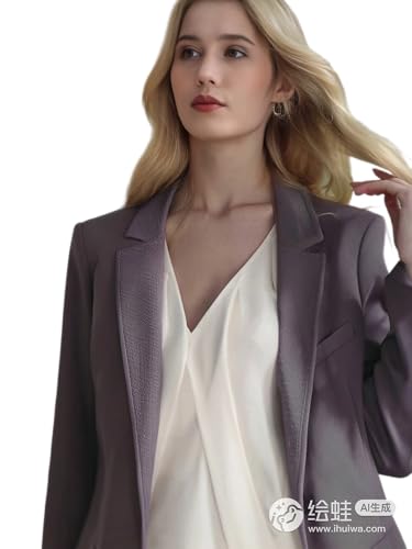 Women's Casual Cotton Blend Knit Blazer - Long Sleeve Solid Color Office Work Jacket with Stretch, Open Front Design2