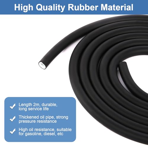 AOROPS Benzinschlauch Kit, Motorrad & Auto Kraftstofffilter mit 2m Benzinschlauch 6mm, 4 Benzinfilter, 8 Schlauchschellen, 4 Jahre Garantie