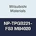 Mitsubishi Materials NP-TPGB221-FS3 MB4020 CBN TP Type Petit Tip Pos. Turning Insert with Hole, General Cutting Grade MB4020, FS Honing/No Wiper, 3 Tip, 0.016" Corner Radius, 0.250" IC, 0.125" Thick