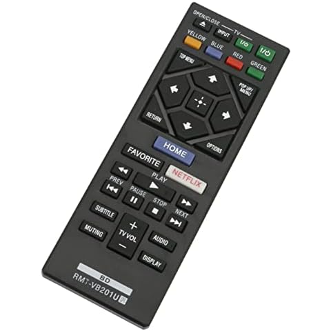 WINFLIKE Replaced Remote Fit for Sony Blu-Ray BD Disc DVD Player UBP-X700 BDP-BX370 BDP-S1700 BDP-S3700 BDP-S6700 RMT-VB201U Cover
