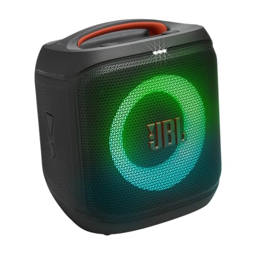 JBL Partybox Encore Essential 2, Kabelloser Bluetooth-Party-Lautsprecher, 15H Spielzeit, dynamische Lichtshow, IPX4 spritzwassergeschützt, Pro Sound mit AI-Sound-Boost, Auracast