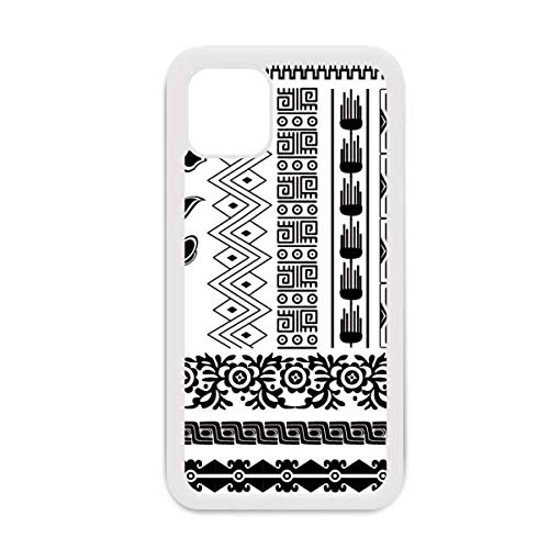 Coque blanche iPhone 12 Pro Max motif fleurs Égypte ancienne antichoc épurée