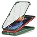 CoozCase for iPhone 8 Plus Case with Built-in Screen Protector & Full Body Protective,for Apple iPhone 7 Plus Phone Cases for Men Women Girl-Dark Green