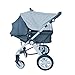Stroller Sun Shade Universal Baby Stroller Cover for Sun Bassinet Blackout Cover (0-6m) Sunshade Visor Wind Cover Blocks Sun's Rays - Gray