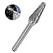 YUFUTOL SL-4 Tungsten Carbide Burr Cylinder Shape Double Cut Rotary Burrs File(1/2 Inch, Cutter Length:1-1/8 Inch, Shank Dia:1/4 Inch,14 degree cone)