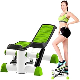 Exercise Stepper, Swing Stepper, Up-Down Stepper, Aerobic Stepper Machine with Display, Quiet Fitness Stepper Including Resistance Bands, Massageable Gym Stepper for Home Workout