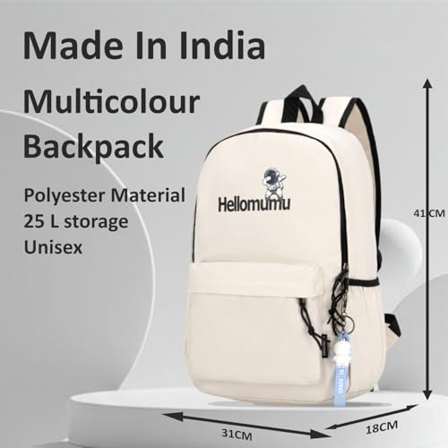 Image of Tinytot 20 Litre Lightweight Waterproof Backpack Bags for Women - 17 Inch College Bag for Girls, Medium School Bag for Girls 8+ Years, Office & Picnic Bag