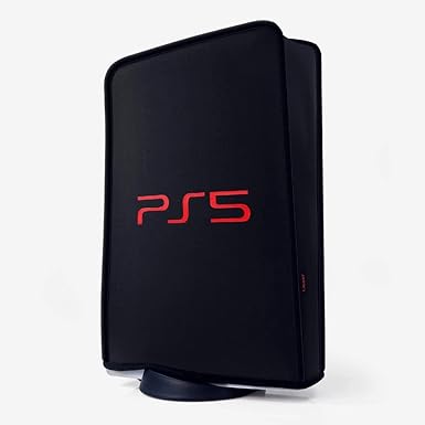 ZORBES Dust Cover for SONY PS5 Console - Dust Proof Cover for Sony PlayStation 5 Game Console Cover Sleeve for PS5 Accessories Digital Edition & Disc Edition (Black)