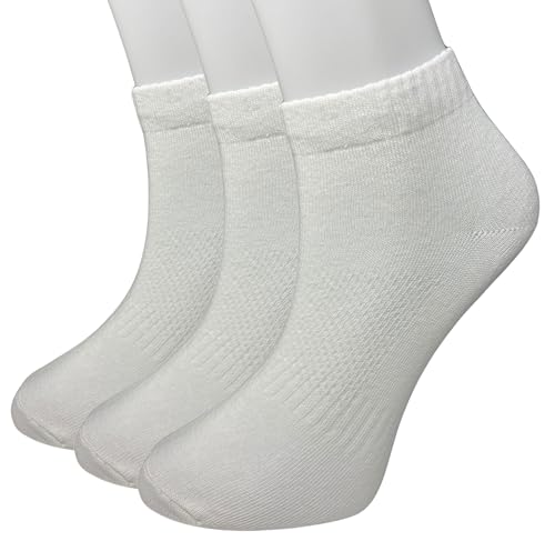 Low Cut Ankle Socks Breathable Cotton for Men Women – Thin, Non-Slip, Lightweight Comfort –Turkish Made 3 Pairs