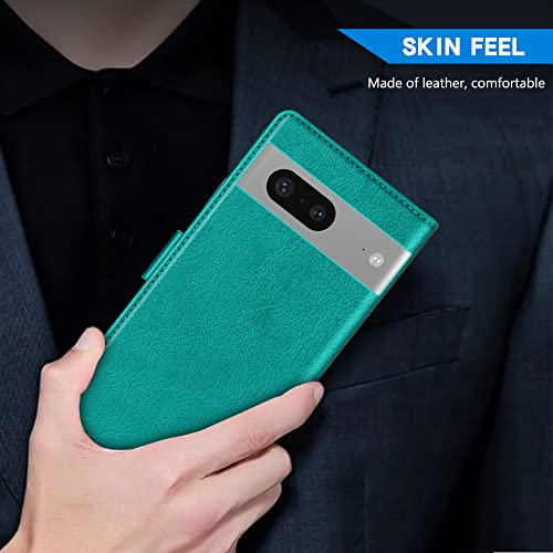 Image of ZZXX for Google Pixel 7 Wallet Case Magnetic Closure 6.3 inch,Lake Blue